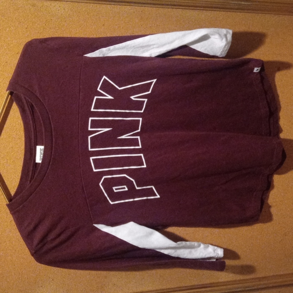 Pink Maroon & White shirt